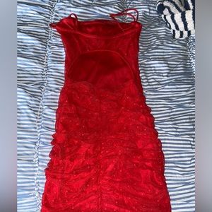 Lucy in the sky red polka dot dress